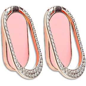 [2 Packs] Diamond-Encrusted Baked Enamel Glitter Bling Bling Phone Ring Holder, Sparkle Phone Ring Grip Artificial Diamond Stand,Rhinestone Cell Finger Ring for Phones,Pad
