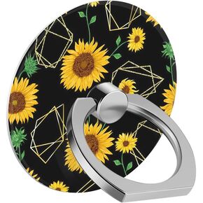 Phone Ring Holder Grip, American Flag Sunflower Bee Cell Phone Ring 360 Rotate Metal Finger Ring Socket Grip Kickstand Compatible with iPhone Samsung Galaxy LG Google Pixel iPad