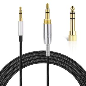 Custom One Pro Replacement Cable Cord for Beyerdynamic Custom One Pro/Pro Plus Headphones with 6.35mm Adapter(Dual 3.5mm, 6.6Ft / 2m)