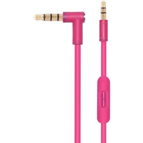 سلك كابل صوت بديل Studio3.0 مع ميكروفون مدمج وتحكم متوافق مع سماعات Beats من Dr Dre Solo3 Solo2 Solo1 Studio3 Studio2.0 Studio1.0 Pro/Detox Mixr Executive (وردي) in Kuwait