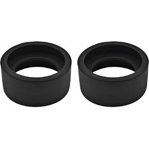 2PCS Eyepiece Eye Cup Soft Rubber Eyepiece Cover Binocular Eye Cups Replacement for 32-36 mm Stereo Microscope (Flat Angle), black