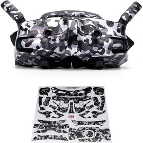 WRAPGRADE Skin Stickers Compatible with DJI Goggles 3 (Airforce Silver)