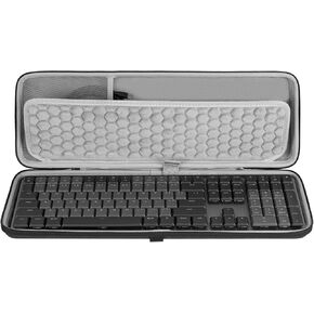 Geekria Full Size Keyboard Case, Hard Shell Travel Carrying Bag, Compatible with Logitech MX Mechanical Wireless Illuminated Performance Keyboard/Logitech MK955/ Logitech Signature Slim K950
