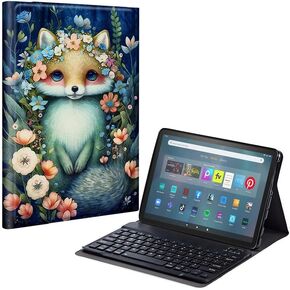 Keyboard Case for Kindle Fire Max 11 (13th Generation, 2023 Release), PU Leather Keyboard Cover with Removable Wireless Bluetooth Keyboard and Auto Wake/Sleep, Composition