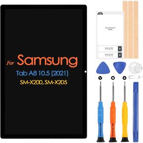 for Samsung Galaxy Tablet A8 Screen Replacement for Samsung Tab A8 SM-X200 SM-X205 LCD Display Touch Screen Digitizer Full Assembly with Repair Tools(Black,10.5 inch)