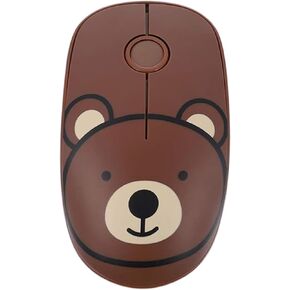 TELLUR Wireless Mouse with Nano USB 2.4 Ghz Receiver, Wireless Mouse with Silent Click, 1600 DPI, 3 Buttons, Plug & Play, Slim and Lightweight Design to Carry (Bear)