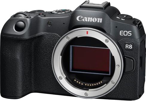 Canon EOS R8 Full Frame Mirrorless Interchangeable Lens Camera Body 5803C002 Bundle with Deco Gear Photography Bag + 2 x Battery + 2 x 64GB Memory Cards + Accessories Kit in Saudi Arabia