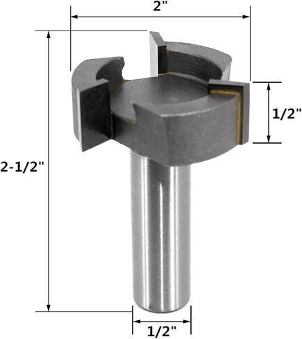 لقم توجيه سطحية من CNC، ساق 1/2 بوصة وقطر قطع 2 بوصة، لقمة توجيه تسطيح لقمة تخطيط قاطعة طحن الخشب in Saudi Arabia