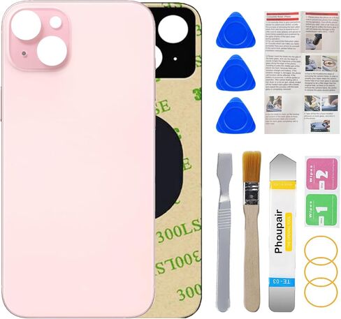OEM Back Glass Replacement Compatible with iPhone 15 Plus 6.7 Inches All Carriers with Professional Repair Kit and Installation Instruction (Black) in Saudi Arabia