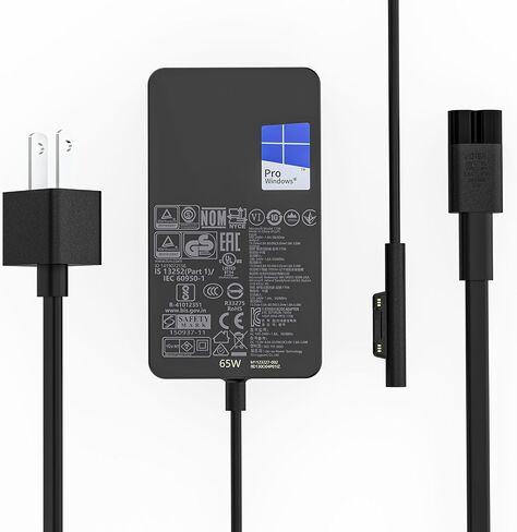 شاحن Surface Pro بقدرة 65 وات مناسب لجهاز Microsoft Surface Pro 9 8 7+ 7 6 5 4 3 X Fit Model 1706 1800 1943 1963 1625 1796 1769 1735 محول تيار متردد للكمبيوتر المحمول سلك إمداد الطاقة in Kuwait