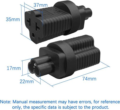 IEC320 C6 to Household Socket 4 in 1 Power Converters Comb Adapter,IEC320 C6 to 5-15R,C6 to 5-20R,C6 to 6-15R, C6 to 6-20R,IEC320 C6 3 PIN Computer Power Adapter (C6 to NEMA 5/6-15/20R) in Saudi Arabia