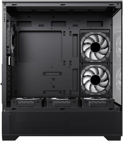 NextGen Vista AB Mid-Tower ATX Gaming PC Case, 360mm Radiator Support, Seamless Tempered Glass Front & Side Panel, USB 3 & Type-C, Black in Kuwait