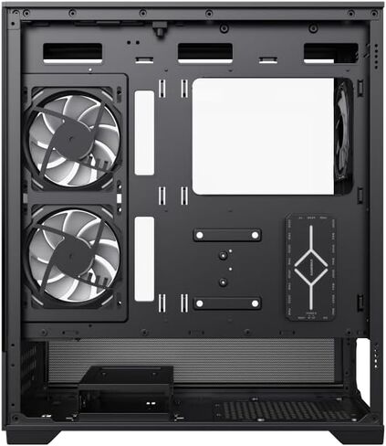 NextGen Vista AB Mid-Tower ATX Gaming PC Case, 360mm Radiator Support, Seamless Tempered Glass Front & Side Panel, USB 3 & Type-C, Black in Kuwait