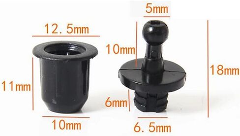 12pair Speaker Grill Peg Kit Plastic Ball and Socket Type Grill Guides Pegs Cloth Buckle Screws Speaker Parts Accessories(12.5x11x10 mm) in Saudi Arabia