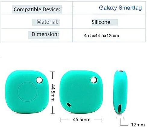 مجموعة 4 قطع حافظة لهاتف Galaxy SmartTag/SmartTag+ Plus Tracker Locator مجموعة غطاء جلد مع سلسلة مفاتيح مضادة للخدش وخفيفة الوزن وناعمة وغطاء جلدي in Kuwait