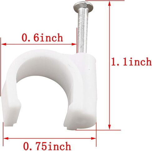 HJ Garden 50pcs Half Clamp J-Hook with Nail For Pex Tubing Pipe Support Round Cable Fixing Tie, Black in Saudi Arabia