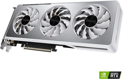 GIGABYTE GeForce RTX 3060 Ti Vision OC 8G Graphics Card, WINDFORCE 3X Cooling System, LHR, 8GB 256-bit GDDR6, GV-N306TVISION OC-8GD REV2.0 Video Card in Saudi Arabia