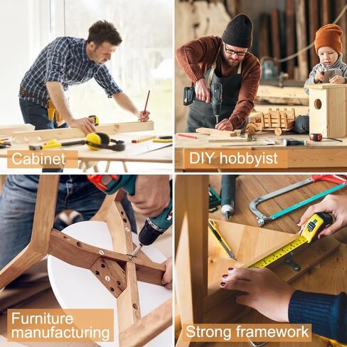 3-in-1 Pocket Hole Jig Kit, Self Centering Doweling Jig Kit for Straight Holes, 5/16", 3/8", 19/32" Drill Bit, Adjustable Width Woodworking Joints Tool Drill Guides Locator with Hole Punch in Kuwait