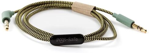 POGS-Safe Cable | 3.5 mm Audio Cable The Gecko & The Elephant Headphones | Volume Limited 85 dB, Safe Technology | Integrated Microphone | 3.2 ft Anti-Tangle Fabric Cable (Blue) in Saudi Arabia