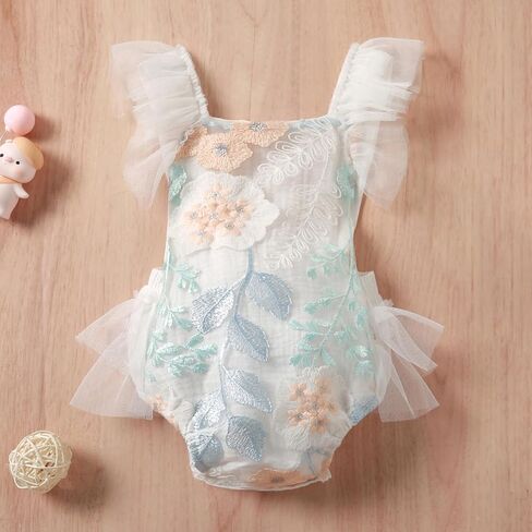 Baby Girl First Birthday Outfit Lace Tutu Romper Bodysuit Dress Headband Princess 1st Costume Cake Smash Party Photo Shoot in Saudi Arabia