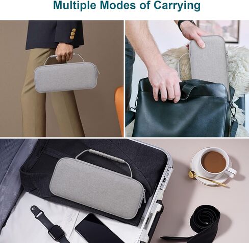 حقيبة حمل صلبة من Canboc لجهاز DYMO LetraTag LT-100H/100H Plus لصانع الملصقات المحمولة، حامل لآلة طباعة الملصقات وأشرطة الملصقات والملحقات الأخرى، رمادي (الجراب فقط) in Kuwait