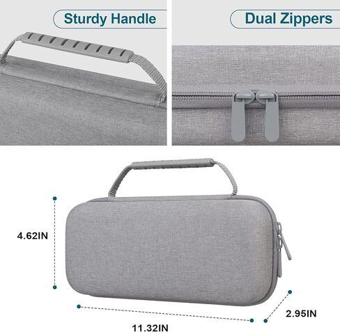 حقيبة حمل صلبة من Canboc لجهاز DYMO LetraTag LT-100H/100H Plus لصانع الملصقات المحمولة، حامل لآلة طباعة الملصقات وأشرطة الملصقات والملحقات الأخرى، رمادي (الجراب فقط) in Kuwait