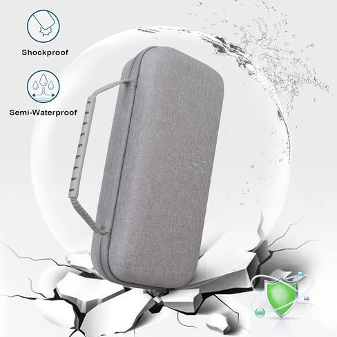 حقيبة حمل صلبة من Canboc لجهاز DYMO LetraTag LT-100H/100H Plus لصانع الملصقات المحمولة، حامل لآلة طباعة الملصقات وأشرطة الملصقات والملحقات الأخرى، رمادي (الجراب فقط) in Kuwait