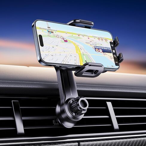 حامل هاتف للسيارة [لا يحجب أبدًا] حامل هاتف عالمي للسيارة [جرابات سميكة صديقة]، حامل حامل للهاتف بدون استخدام اليدين يناسب iPhone 15 14 13 Pro Max Plus Samsung in Kuwait
