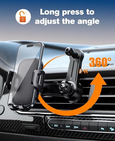 حامل هاتف للسيارة [لا يحجب أبدًا] حامل هاتف عالمي للسيارة [جرابات سميكة صديقة]، حامل حامل للهاتف بدون استخدام اليدين يناسب iPhone 15 14 13 Pro Max Plus Samsung in Kuwait