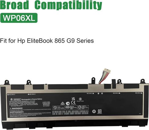استبدال بطارية الكمبيوتر المحمول WP06XL M73470-005 لجهاز Hp Elitebook 830 840 860 865 G9 ZBook Firefly 16 G9 Series Notebook HSTNN-IB9Z M64308-171 11.58V 76Wh 6304mAh in Saudi Arabia