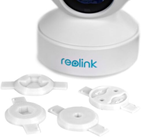 لوحات دعامة تثبيت SplashNColor T-Bar لكاميرات Reolink E1 Pro وE1 Zoom وE1 الذكية، 4 عبوات مع خيار تركيب حامل ثلاثي القوائم وفتحات تثبيت على مسافة المصنع - تركيب متين وسهل in Kuwait
