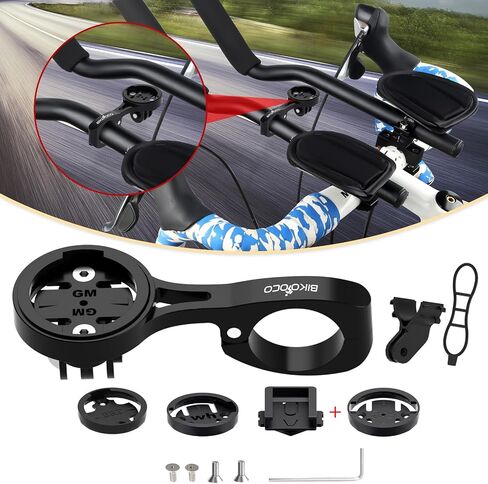 Bike Computer Mount for Aero Bars - Compatible with 22.2mm/22.4mm Road Handlebars, Secure Bike Mount for Bike GPS Computer, for Garmin,for Combo & for GoPro Action Camera in Kuwait