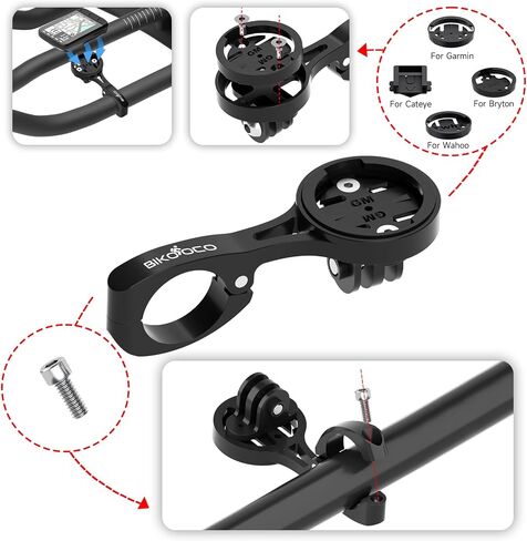 Bike Computer Mount for Aero Bars - Compatible with 22.2mm/22.4mm Road Handlebars, Secure Bike Mount for Bike GPS Computer, for Garmin,for Combo & for GoPro Action Camera in Kuwait