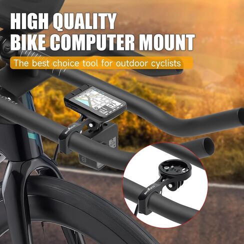 Bike Computer Mount for Aero Bars - Compatible with 22.2mm/22.4mm Road Handlebars, Secure Bike Mount for Bike GPS Computer, for Garmin,for Combo & for GoPro Action Camera in Kuwait