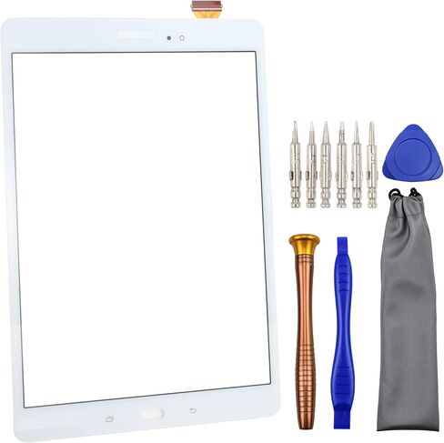 شاشة رقمية تعمل باللمس مع قطعة بديلة لاصقة مسبقة القطع لجهاز Samsung Galaxy Tab A 9.7 & S Pen SM-P550 أبيض 9.7 بوصة in Saudi Arabia