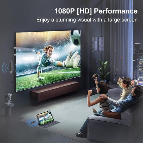 جهاز إرسال واستقبال HDMI لاسلكي، التوصيل والتشغيل 165FT دفق الوسائط فيديو/صوت/ملف Netfix HDMI موسع لاسلكي 5G 4K لهاتف Iphone، IPad، كمبيوتر محمول مع مخرج Type-C للشاشة، جهاز العرض، HDTV in Saudi Arabia
