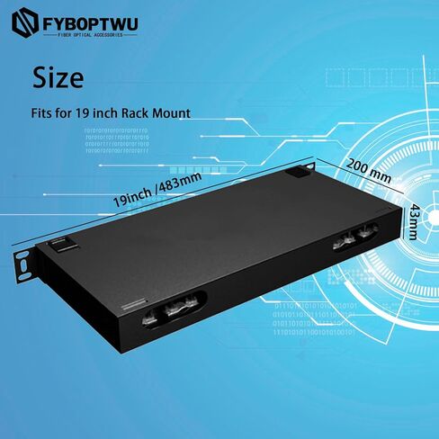 FYBOPTWU-12 Duplex Singlemode 24 Port LC Rack Mount Enclosure Box with Pigtails & Couplers, 24 Core LGX Patch Panel Box fits for 19" Racks Cabinet in Saudi Arabia