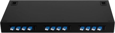 FYBOPTWU-12 Duplex Singlemode 24 Port LC Rack Mount Enclosure Box with Pigtails & Couplers, 24 Core LGX Patch Panel Box fits for 19" Racks Cabinet in Saudi Arabia