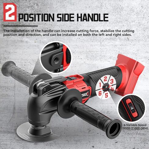 Cordless Oscillating Tool for Milwaukee 18V Battery, 6 Variable Speed Brushless-Motor Tool, Oscillating multi tool kit for Cutting Wood Drywall Nails Remove Grout & Sanding(Battery Not Included) in Kuwait