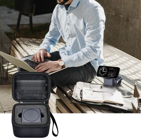 حافظة casmilee متوافقة مع مكعب Anker 3 في 1 مع حامل شاحن MagSafe، حامل محطة شحن سريع بقدرة 15 وات بحد أقصى، وحدة تخزين لاسلكية قابلة للطي للشاحن وكابل لساعة iPhone AirPods (الصندوق فقط) in Kuwait