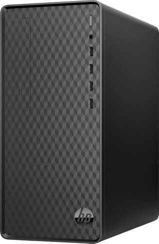 كمبيوتر مكتبي HP M01-F2254 للمنزل والعمل (Intel i3-12100 4-Core، 8 جيجا رام، 256 جيجا SSD، Intel UHD 730، واي فاي، بلوتوث، أسود داكن، ويندوز 11 هوم) حزمة مع موزع DKZ in Saudi Arabia
