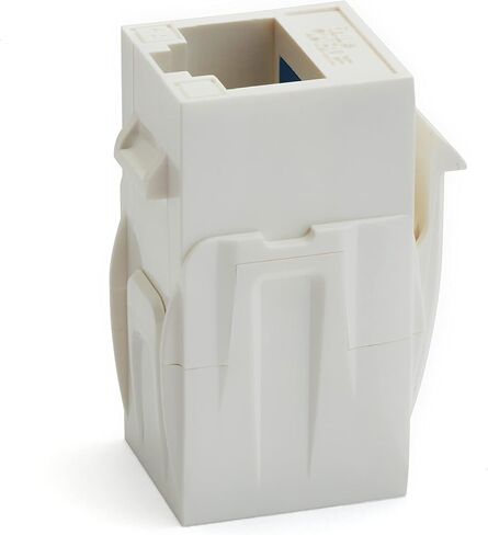 قارنة توصيل TrueCABLE Cat6A Keystone Jack، غير محمية (UTP)، PoE++ (4PPoE)، مدرجة في قائمة UL، معتمدة من ETL، ANSI/TIA 568-2.D متوافقة مع أداء Cat 6A، قارنات توصيل RJ45 من أنثى إلى أنثى، بيضاء، 12 حزمة in Saudi Arabia
