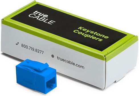 قارنة توصيل TrueCABLE Cat6A Keystone Jack، غير محمية (UTP)، PoE++ (4PPoE)، مدرجة في قائمة UL، معتمدة من ETL، ANSI/TIA 568-2.D متوافقة مع أداء Cat 6A، قارنات توصيل RJ45 من أنثى إلى أنثى، بيضاء، 12 حزمة in Saudi Arabia