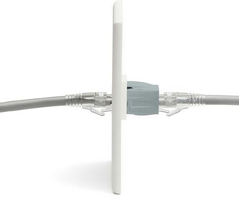 trueCABLE Cat6A Keystone Jack Coupler, Unshielded (UTP), PoE++ (4PPoE), UL Listed, ETL Verified, ANSI/TIA 568-2.D Cat 6A Performance Compliant, Female to Female RJ45 Couplers, White, 12 Pack in Kuwait