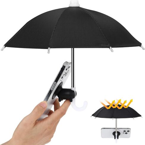 Phone Umbrella for Sun, Universal Adjustable Piggy Suction Cup Phone Stand Umbrella for Phone, Stand Sun Visor, Sun Shade Cover Cell Phone Umbrella Sun Shade for Phone Block Glare Anti-reflec in Saudi Arabia