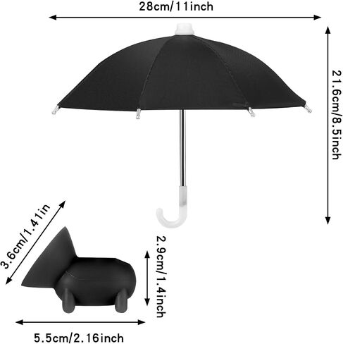 Phone Umbrella for Sun, Universal Adjustable Piggy Suction Cup Phone Stand Umbrella for Phone, Stand Sun Visor, Sun Shade Cover Cell Phone Umbrella Sun Shade for Phone Block Glare Anti-reflec in Saudi Arabia