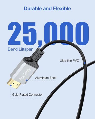 كابل HDMI رفيع 4K بطول 6 أقدام، كابل HDMI فائق النحافة بطول 6 أقدام مرن فائق الدقة HDMI 2.0 سلك 4K@60 هرتز، 2K@144 هرتز، 1080P، HDR، ثلاثي الأبعاد، ARC للكمبيوتر المحمول، الشاشة، HDTV، PS5/4/3، Xbox، الكاميرا in Kuwait