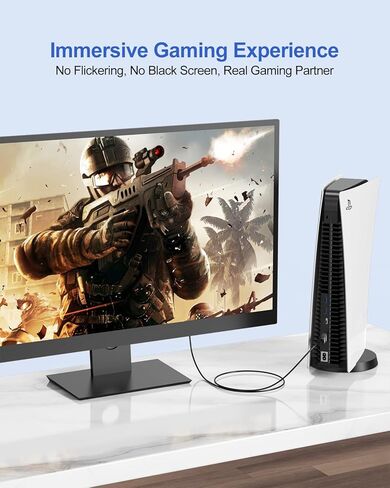 كابل HDMI رفيع 4K بطول 6 أقدام، كابل HDMI فائق النحافة بطول 6 أقدام مرن فائق الدقة HDMI 2.0 سلك 4K@60 هرتز، 2K@144 هرتز، 1080P، HDR، ثلاثي الأبعاد، ARC للكمبيوتر المحمول، الشاشة، HDTV، PS5/4/3، Xbox، الكاميرا in Kuwait