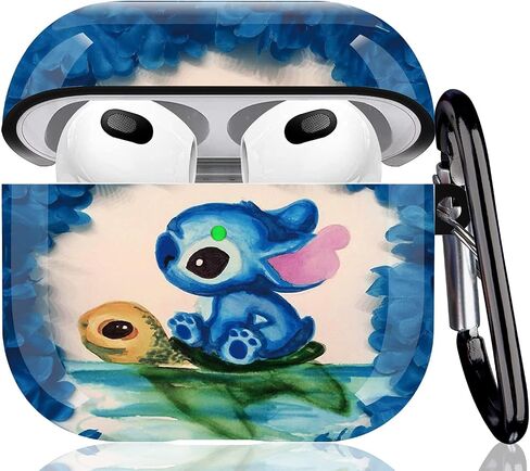 Airpods 3rd Generation Case (Not Fit Pro) - Wonjury Flower Protective Hard Airpods 3 Case Cover Shockproof Women Girls with Keychain for Apple Airpod Gen 3 (2021) Charging Case, 2Pack, Flower in Saudi Arabia