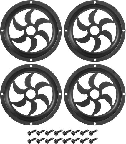 MECCANIXITY Speaker Cover 6.5 Inch Hollow Mesh Subwoofer Grill Guard Protector with Screws for Home Audio DIY Black 4 Pack in Saudi Arabia